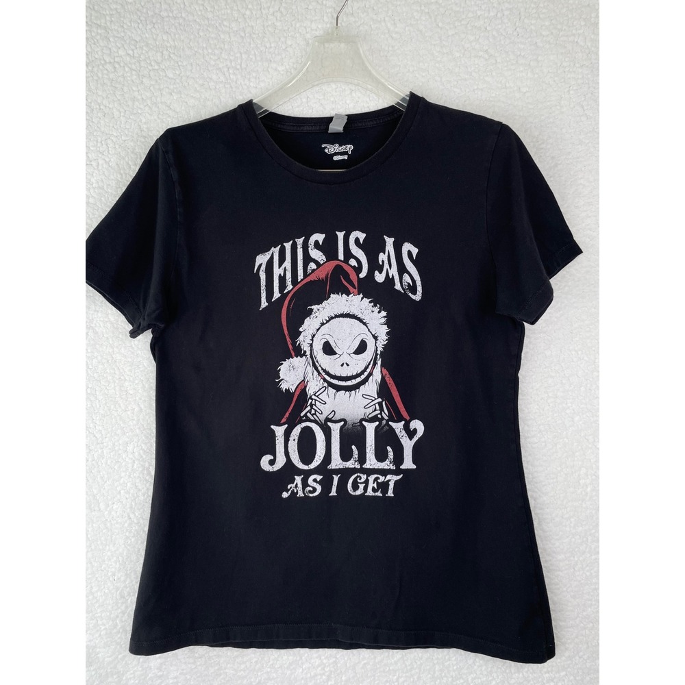 Disney Nightmare Before Christmas Jack Skellington Jolly‎ Graphic Tee Black XXL